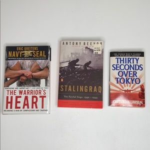 3 Book Bundle- The Warrior’s Heart, Stalingrad and Thirty Seconds Over Tokyo